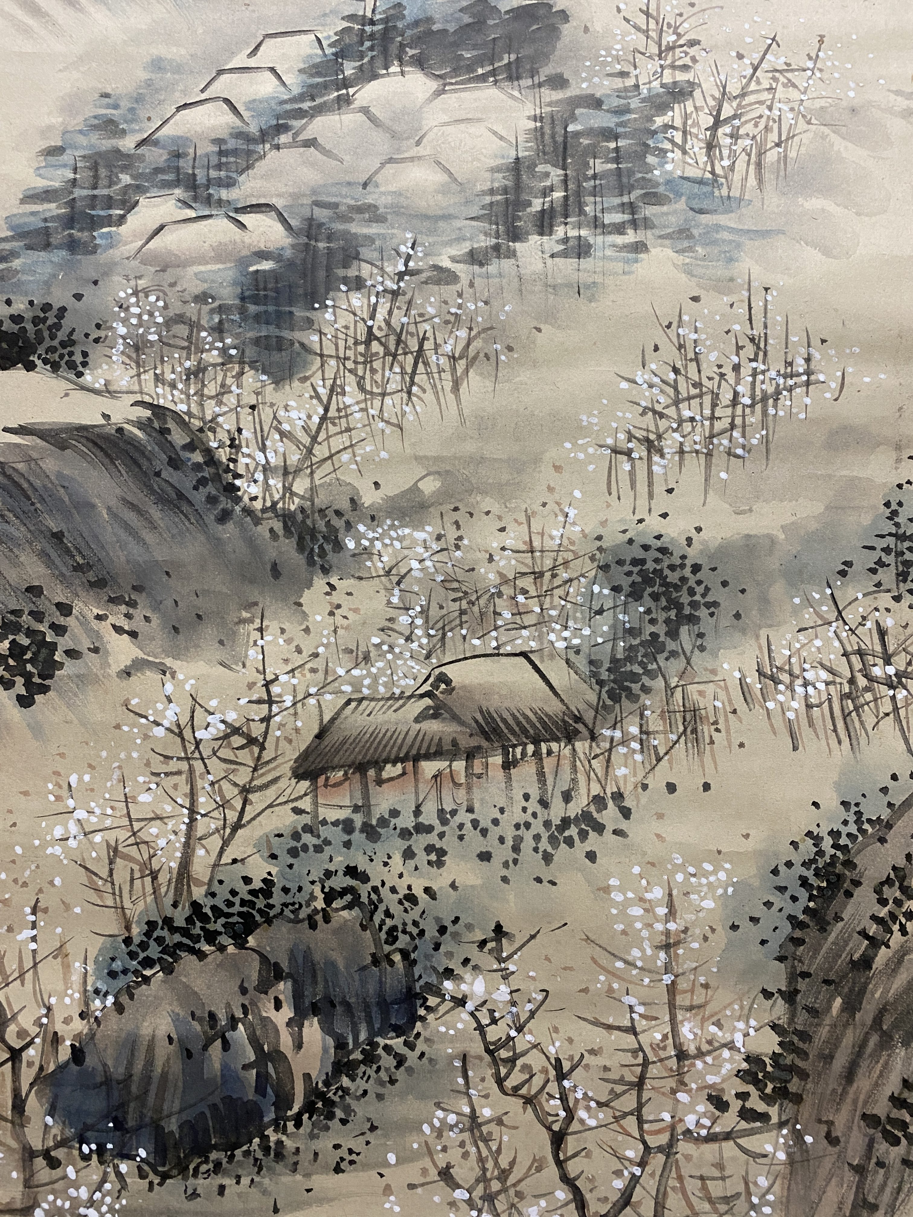 十時梅厓　春景山水図